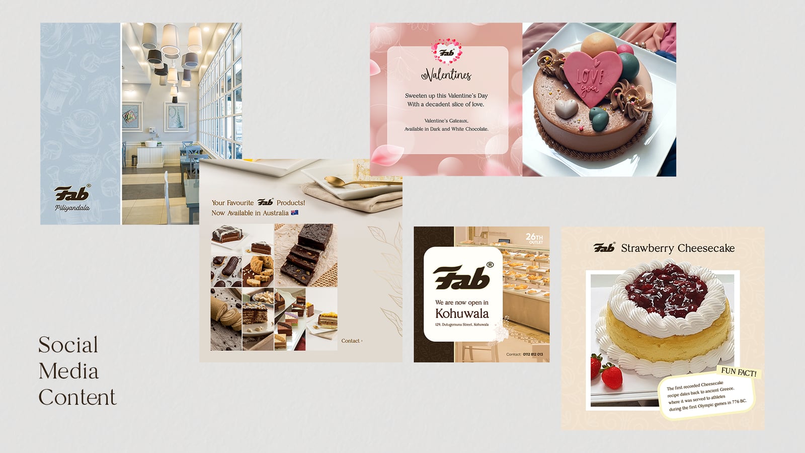 Fab social media content overview