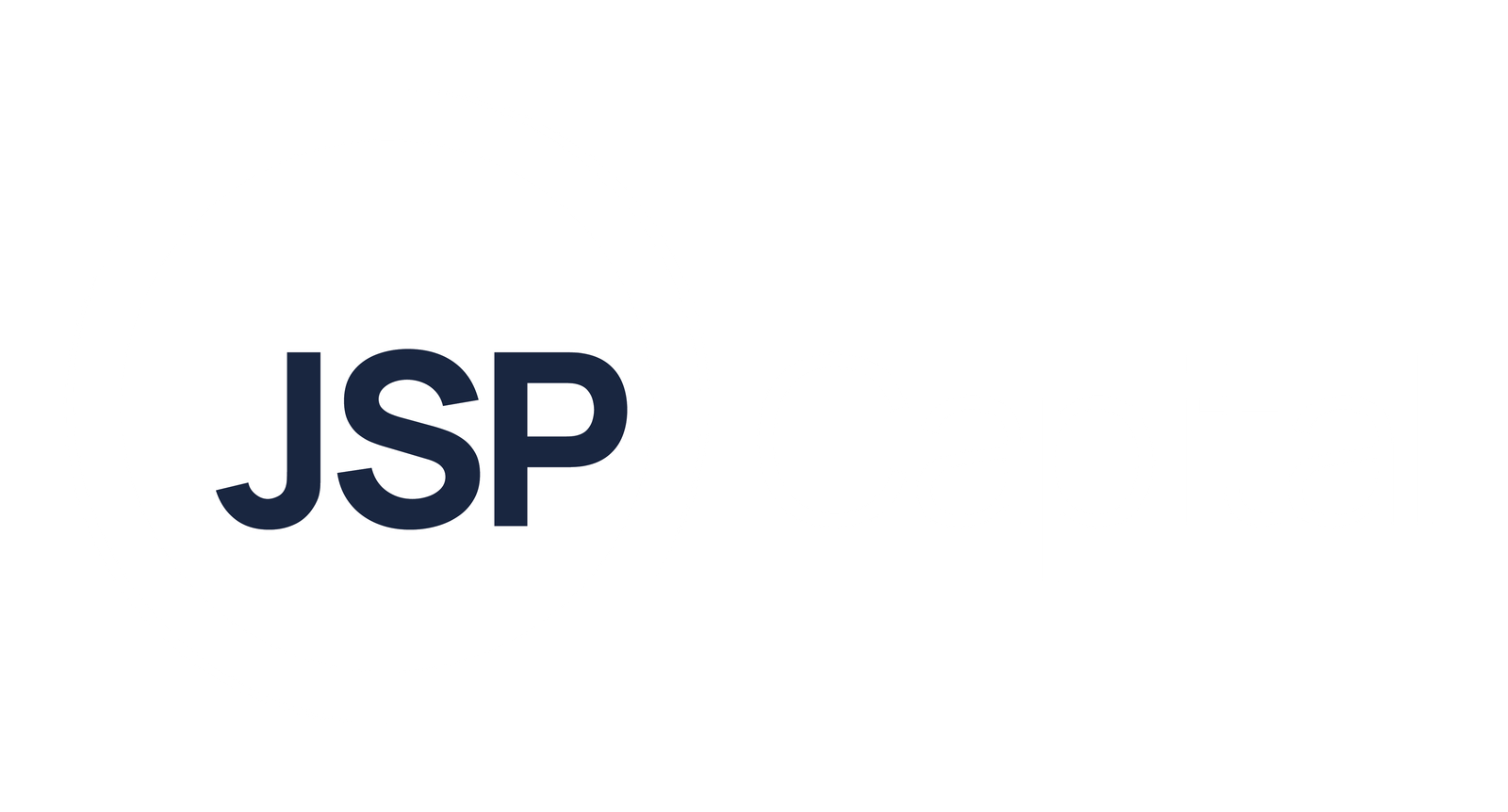 JSP Capital logo — white on navy